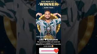 BB OTT 2 Winner Elvish Yadav  #bigboss #bigbossott2 #elvisharmy#elvishyadav#trending #viral #shorts