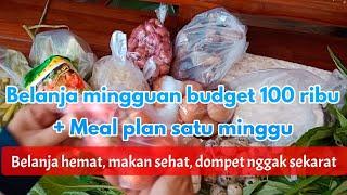 Shopping SAVE a budget of 100 thousand for a week and make a simple meal plan menu