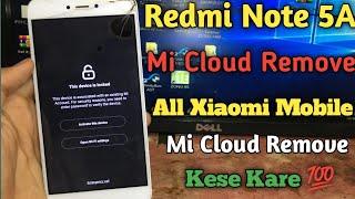 How To Remove Mi Cloud  Redmi Xiaomi Note 5A