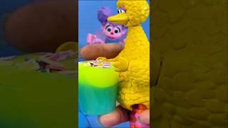 SESAME STREET Big Bird Fun Ice Cream Slime Play #sesamestreet #shorts