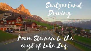 Switzerland Driving - Steinen to the coast of Lake Zug