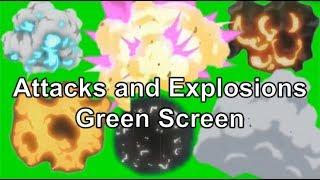 Recopilationn of Attacks and Explosions Green Screen.
