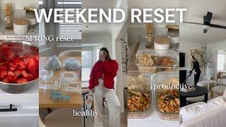 WEEKEND RESET: spring clean, mea prep, productive days + let's chat/catch up !!!!