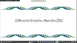 Differential Evolution Algorithm