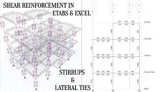 Design of Shear Rebar (Stirrups & Ties) from ETABS Part 1 | Modeling & Analysis of RCC Building |