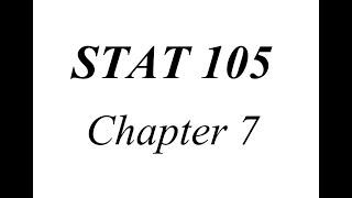 STAT105 - Ch7 - (Regression)