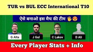 TUR vs BUL Dream11 Prediction | TUR vs BUL Match Prediction | TUR vs BUL Dream11 Team Today |