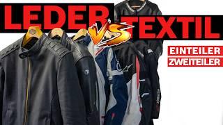 Mach keine FEHLER beim Kauf von Motorradkleidung - Leder oder Textil