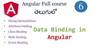 Angular data binding | Data binding in angular |Data binding in angular in Telugu |Angular tutorials