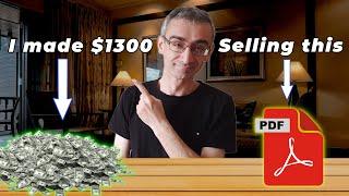 How I Made $1300 Selling Just One PDF File | Make Money Online in 2024 As A Beginner