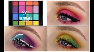 NYX ULTIMATE BRIGHTS PALETTE | 3 Looks, 1 Palette!