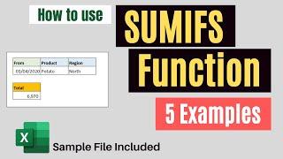 SUMIFS Function in Excel - How to Use SUMIFS function with 5 Examples
