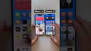 iPhone 13 vs Xiaomi 13 iOS Theme  #shorts #ios