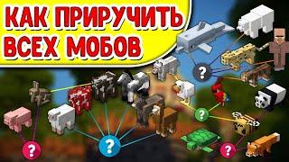 КАК ПРИРУЧИТЬ ВСЕХ МОБОВ В Minecraft 1.16 | как приручить лису майнкрафт кошку ламу пчелу черепаху