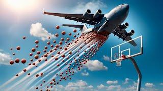 We Dropped 1000 Basketballs from an Airplane