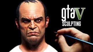 Bildhauerei Realistisch Trevor Philips Skulptur Zeitraffer - Grand Theft Auto V GTA5