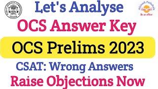 Official Answer Key |Objections : Wrong Answers -CSAT | OCS Prelims 2023 | Abinash Sir