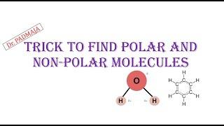 Trick to find polar and non polar molecules//How to find the given molecule is polar or nonpolar