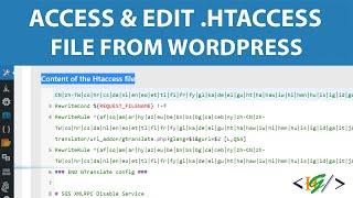 How to access and edit htaccess file from WordPress Dashboard