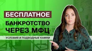 Бесплатное банкротство через МФЦ. Условия и подводные камни