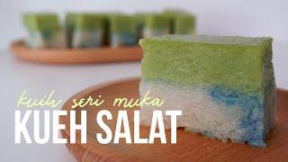 Kueh Salat Recipe (Kuih Seri Muka) - Pandan Custard and Sticky Rice