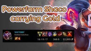 Powerfarming Shaco Jungle smurfing in Gold [League of Legends] Full Gameplay - Infernal Shaco