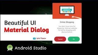 How to Create a material dialog with great UI in Android Studio | urdu/hindi