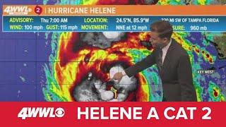 Thursday 7 AM Tropical Update: Helene now a Cat 2