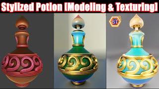 Blender 2.91 _ Stylized Potion [Modeling & Texturing]