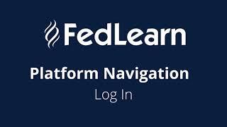 FedLearn Platform Navigation Training Series: Log In