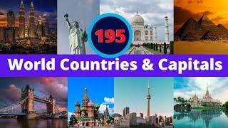 World countries & capitals || 195 Countries of world with capitals||