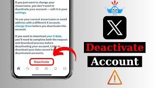 How To Temporarily Deactivate X (Twitter) Account | Deactivate X Account Temporarily (Deactivation)