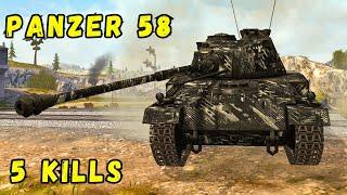 Panzer 58 | 4,4 K DAMAGE | 5 KILLS | Blindshot WOT Blitz Replays