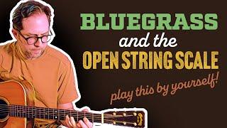 Bluegrass and Scales with Open Strings - Play this by yourself (no jam track) - Guitar Lesson EP523
