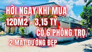 Hời ngay khi mua với 6 phòng trọ đang cho thuê mà chỉ tính tiền đất 120m2 có 2 mặt đường ô tô bự