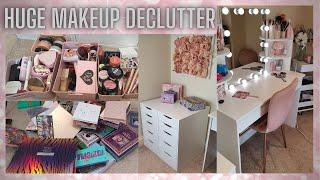 HUGE MAKEUP COLLECTION DECLUTTER! ORGANISING MY MAKEUP 2022 | Clare Walch