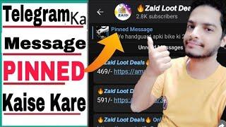 How to pin a message in telegram | Telegram me pinned message kaise kare | md zaid lari