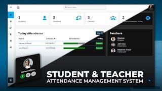 Student - School Attendance System with HTML, CSS, JavaScript, Ajax & PHP