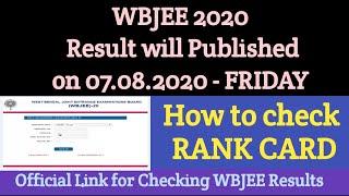 How to Check WBJEE RESULT 2020 || Website Link For Checking WBJEE Rank Card.