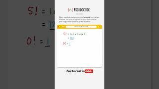 How to find the factorial of a number