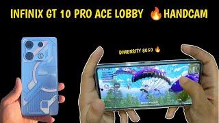 INFINIX GT 10 PRO BGMI TEST | ACE LOBBY HANDCAM WITH FPS METER | BEST GAMING PHONE UNDER 20K ?