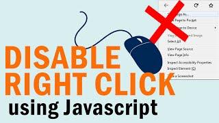How to disable right click on your website using javascript?