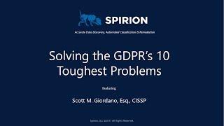 Solving the GDPRs 10 Toughest Problems