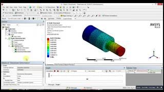 ANSYS Mechanical Tutorial - Single axial load Bar Tension Stress