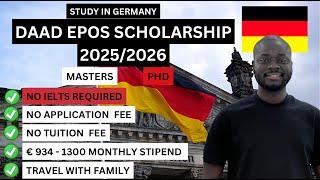 100% Fully funded DAAD EPOS Scholarship in Germany 2025/2026 | Masters & PhD