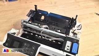 EPSON M2120 disassembly, heavy paper jam, stuck paper in printer. ABCserviss.lv - Kārtridžu uzpilde