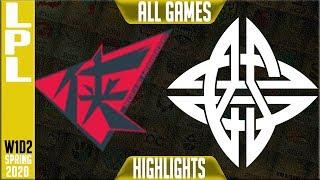 ES vs RW Highlights ALL GAMES | LPL Spring 2020 W1D2 | Estar vs Rogue Warriors