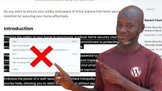 How to Disable Right Click and Text Selection in WordPress