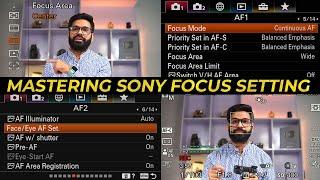 Sony video settings for a6000 a6300 a6400 a65000 a6600 a7III a7rIII A7RII | Sony Auto Focus Setting