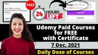 Udemy FREE Courses With Free Certificates | Latest Udemy Coupon Code | Learn Top Skill Students